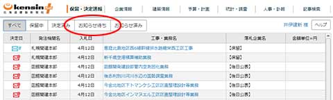 お知らせメール一覧ボタン